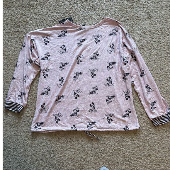 Disney 2 Piece Cozy Pajama Set Lounge Pants Mickey Minnie Pink Ladies 2XL‎ NWT - Picture 7 of 9